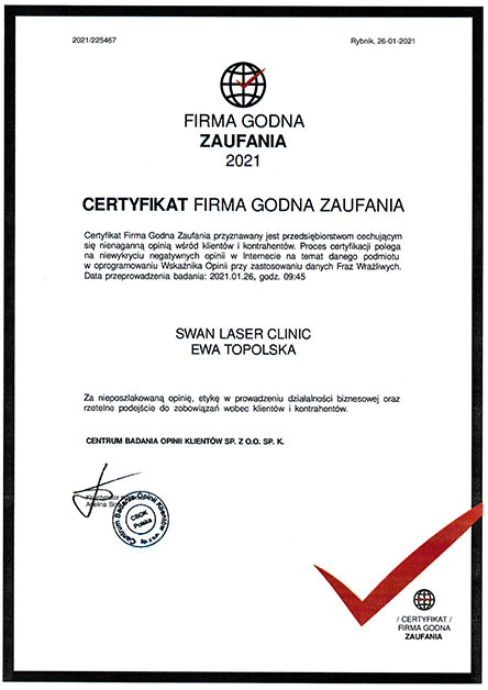 Swan Laser Clinic Firma Godna Zaufania 2021